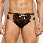 Scary Clown Print Men's Swim Briefs