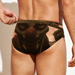 Scary Clown Print Men's Swim Briefs