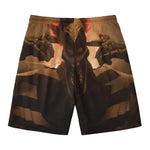 Scary Clown Print Men's Swim Trunks
