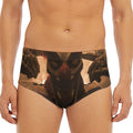 Scary Clown Print Men's Triangle Swim Briefs