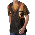 Scary Clown Print Men's Velvet T-Shirt