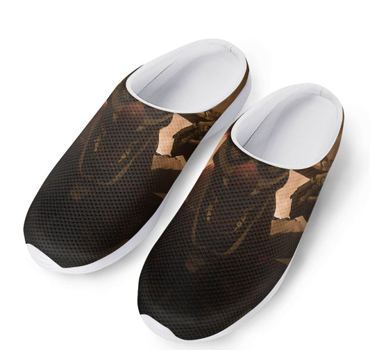 Scary Clown Print Mesh Casual Shoes