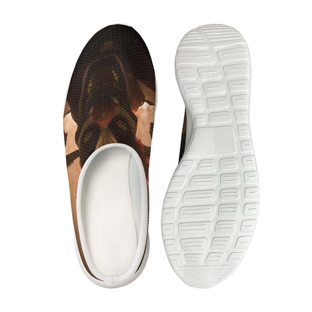 Scary Clown Print Mesh Casual Shoes