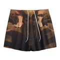 Scary Clown Print Mesh Shorts