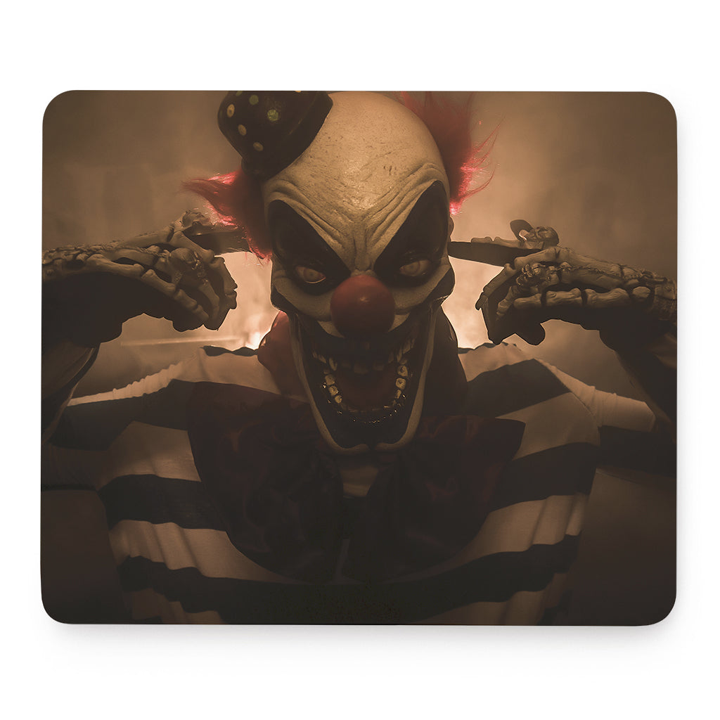 Scary Clown Print Mouse Pad