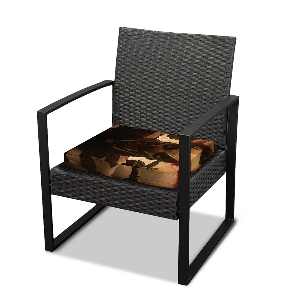 Scary Clown Print Outdoor Seat Cushion Cover