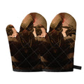 Scary Clown Print Oven Mitts