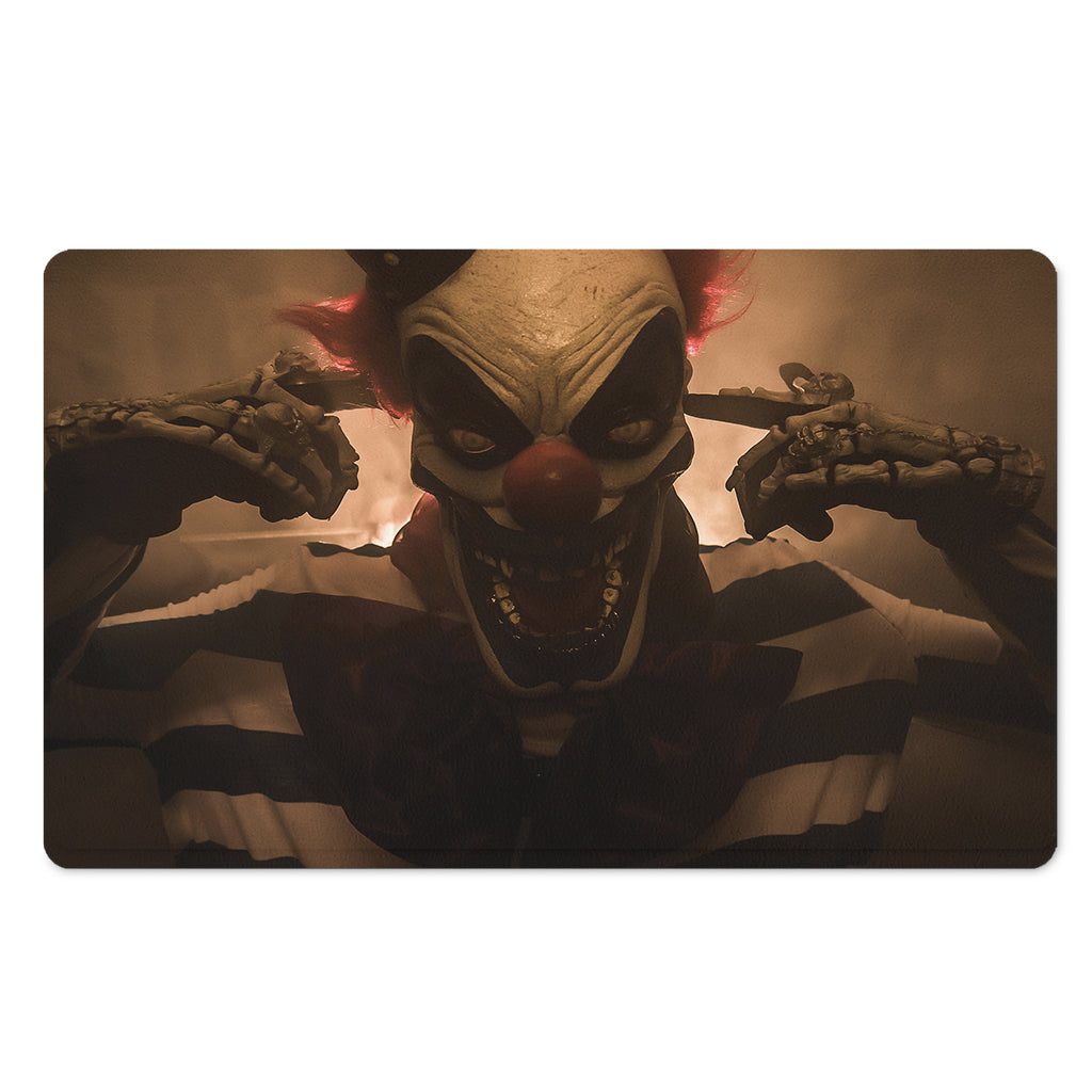 Scary Clown Print Polyester Doormat