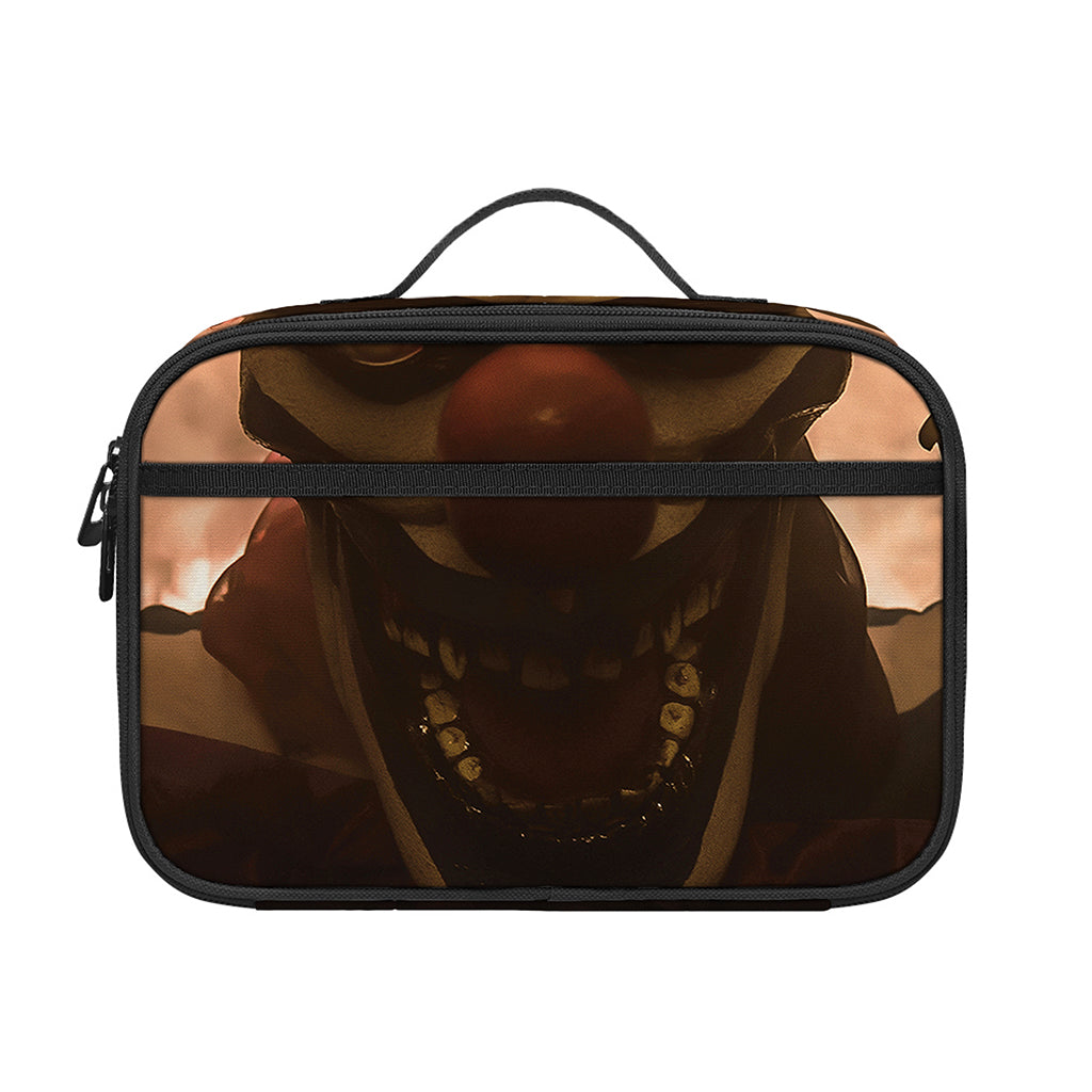 Scary Clown Print Portable Lunch Bag