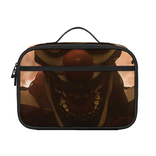 Scary Clown Print Portable Lunch Bag