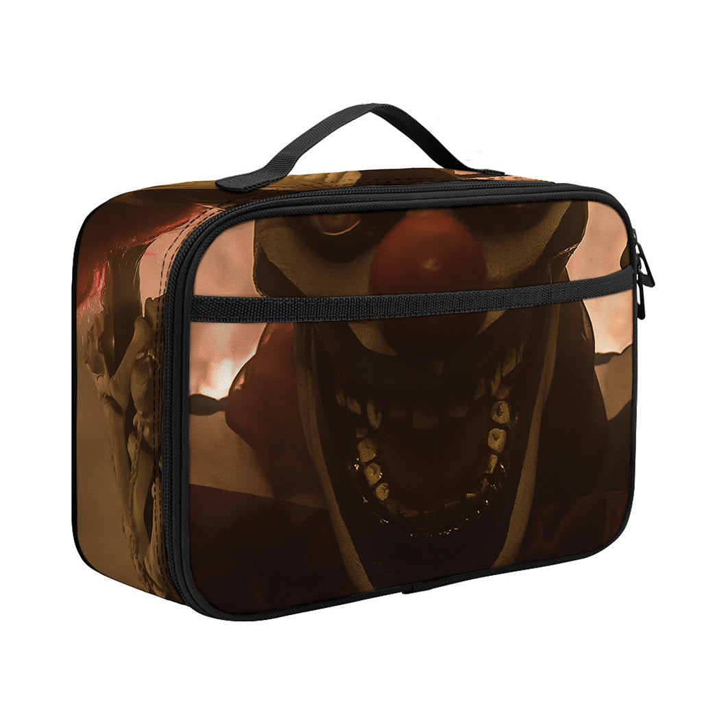 Scary Clown Print Portable Lunch Bag