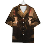 Scary Clown Print Rayon Hawaiian Shirt