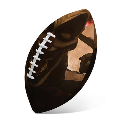 Scary Clown Print Rugby Ball