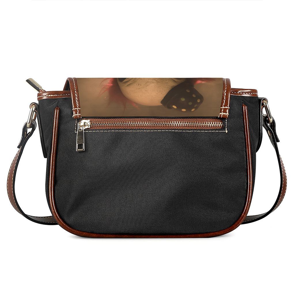 Scary Clown Print Saddle Bag