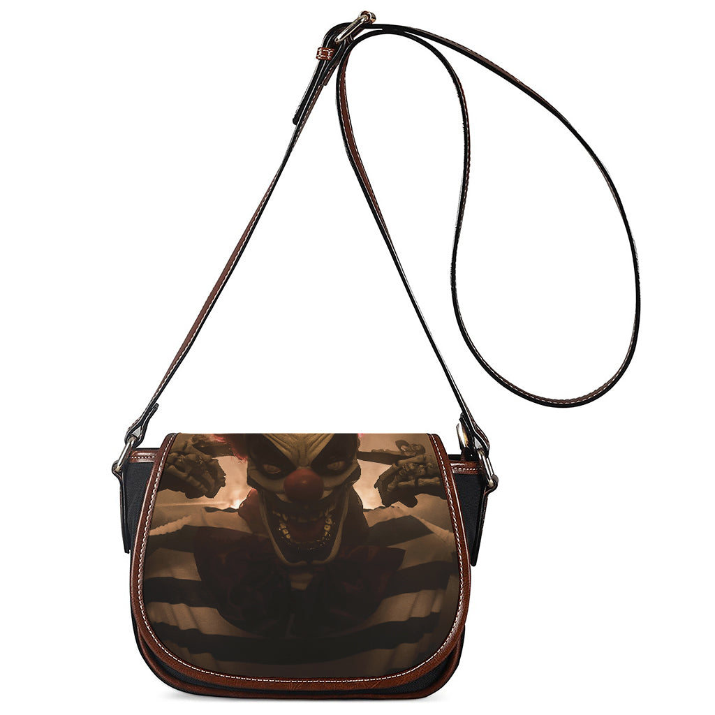 Scary Clown Print Saddle Bag