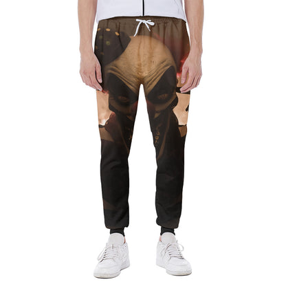 Scary Clown Print Scuba Joggers