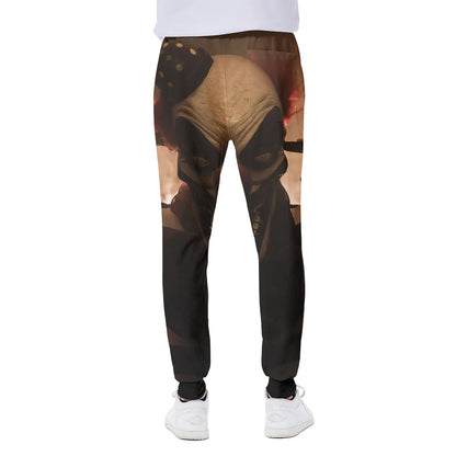 Scary Clown Print Scuba Joggers