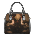 Scary Clown Print Shoulder Handbag