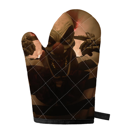 Scary Clown Print Single Oven Mitt