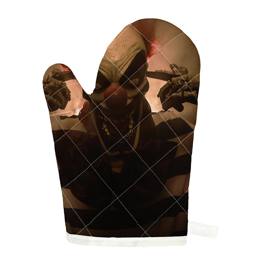 Scary Clown Print Single Oven Mitt