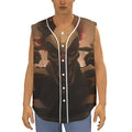 Scary Clown Print Sleeveless Baseball Jersey
