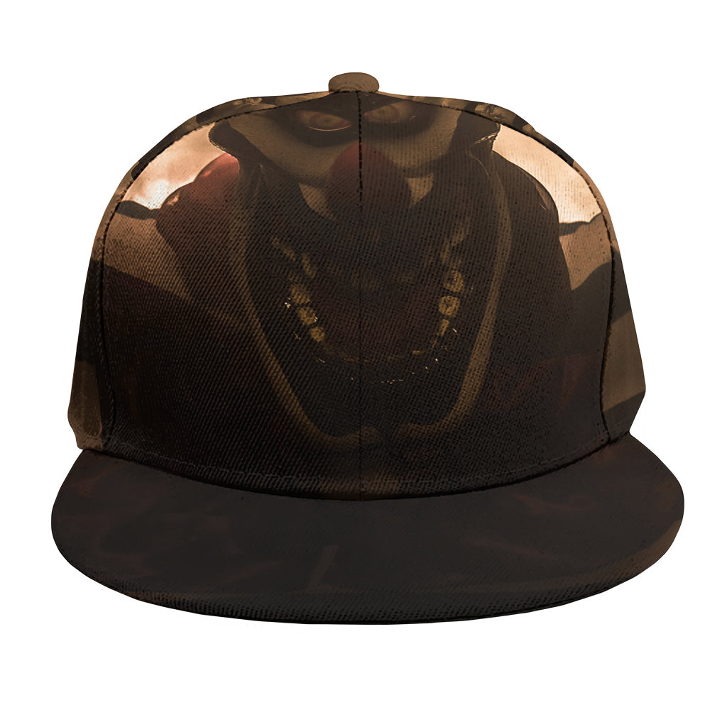 Scary Clown Print Snapback Cap