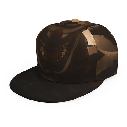 Scary Clown Print Snapback Cap