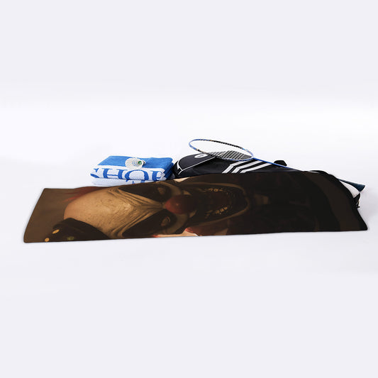 Scary Clown Print Sports Towel
