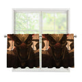 Scary Clown Print Tier Curtains
