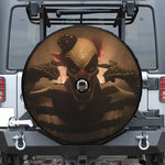 Scary Clown Print Tire Cover With Camera Hole