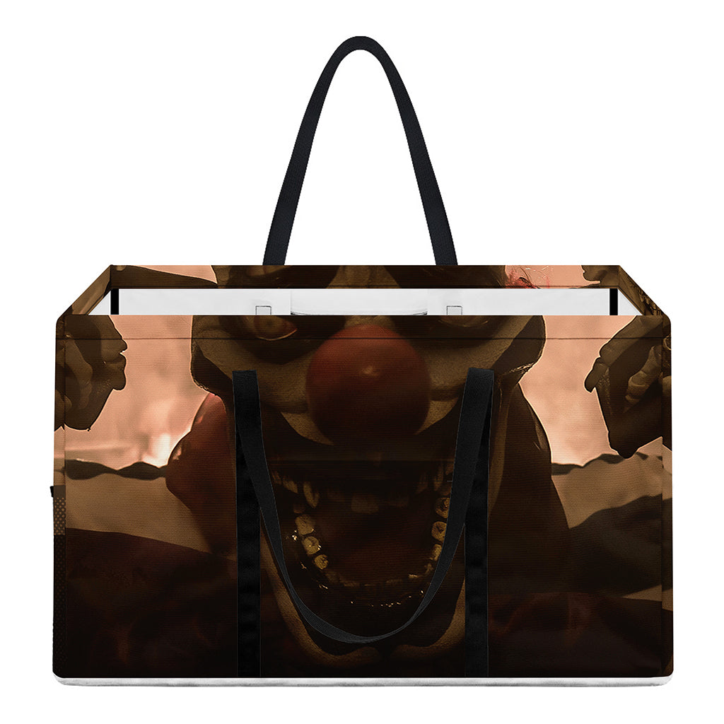 Scary Clown Print Utility Tote Bag
