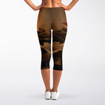 Scary Clown Print Women's Capri Leggings