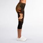 Scary Clown Print Women's Capri Leggings