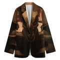 Scary Clown Print Women's Cotton Blazer