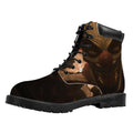 Scary Clown Print Padded Collar Lace Up Boots