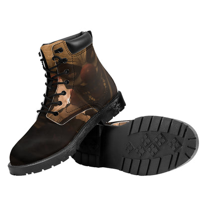 Scary Clown Print Work Boots
