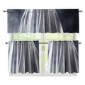 Scary Ghost 3D Print 3 Piece Kitchen Curtains