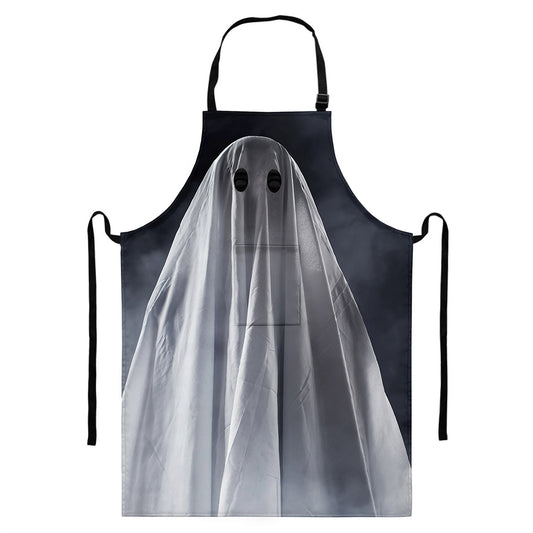 Scary Ghost 3D Print Bib Apron With Pocket