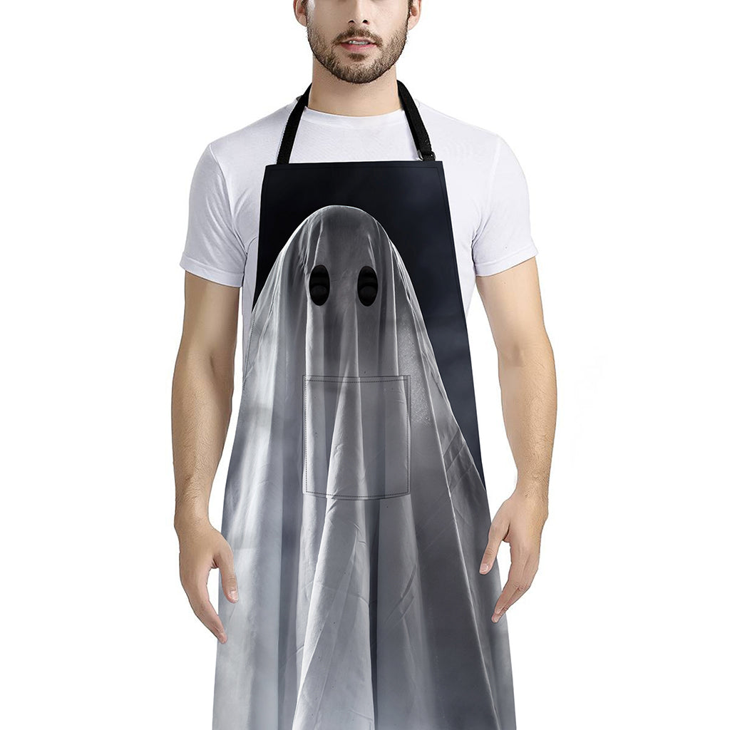 Scary Ghost 3D Print Bib Apron With Pocket