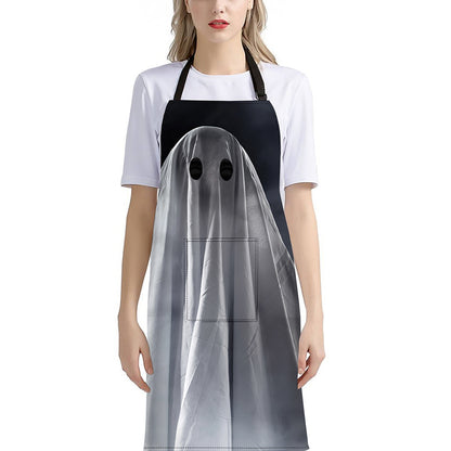 Scary Ghost 3D Print Bib Apron With Pocket