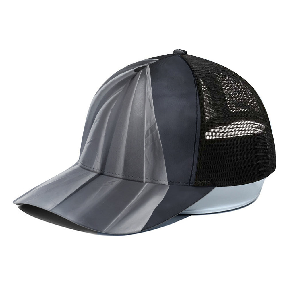 Scary Ghost 3D Print Black Mesh Trucker Cap