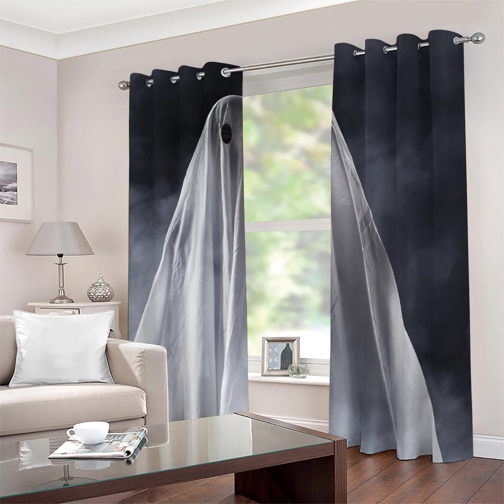 Scary Ghost 3D Print Blackout Grommet Curtains