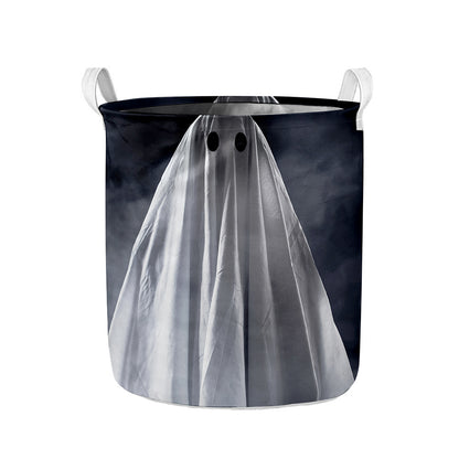 Scary Ghost 3D Print Collapsible Laundry Basket