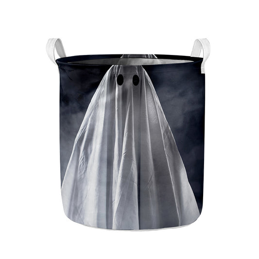 Scary Ghost 3D Print Collapsible Laundry Basket