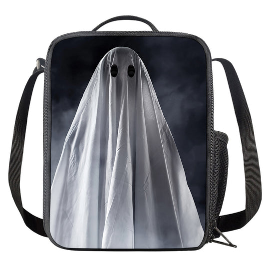 Scary Ghost 3D Print Crossbody Lunch Bag