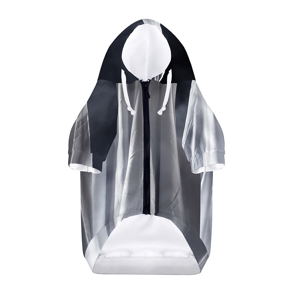 Scary Ghost 3D Print Dog Zip Up Hoodie