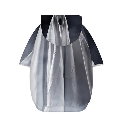 Scary Ghost 3D Print Dog Zip Up Hoodie