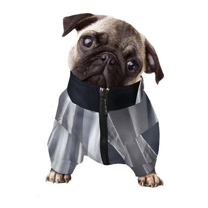 Scary Ghost 3D Print Dog Zip Up Jacket