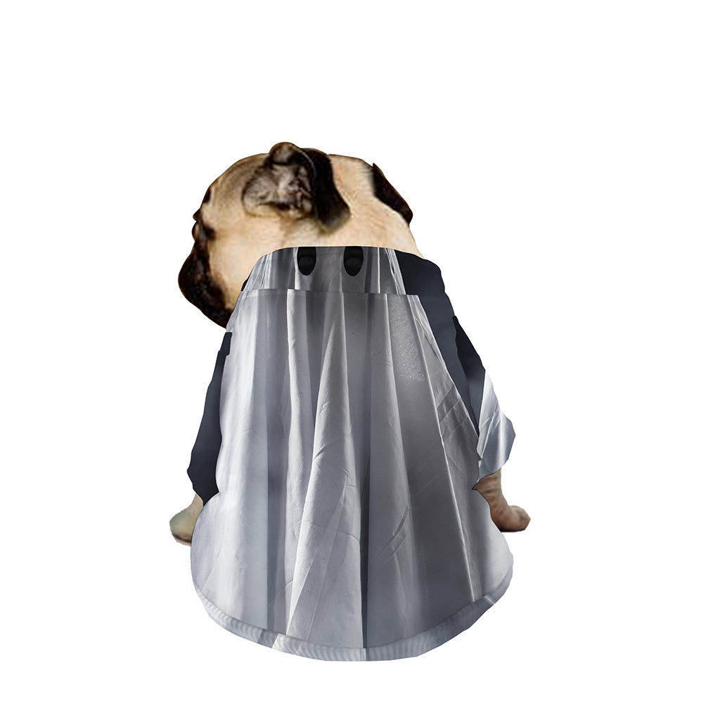 Scary Ghost 3D Print Dog Zip Up Jacket