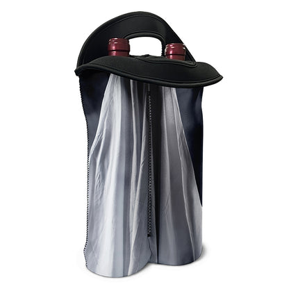 Scary Ghost 3D Print Double Neoprene Wine Tote